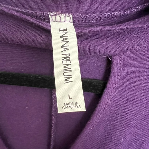 Zenana Outfitters Purple Relaxed Cut Out Tunic Size L - Picture 4 of 6